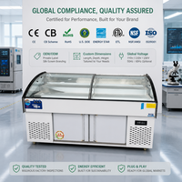 Réfrigérateur de préparation de salades et sandwichs Mega Top en acier inoxydable 304 robuste, 2 portes, refroidissement par ventilateur, comptoir réfrigéré pour pizzeria et restauration rapide