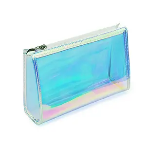 定制透明化妆包TPU激光便携式化妆工具储物袋防水时尚透明化妆收纳袋