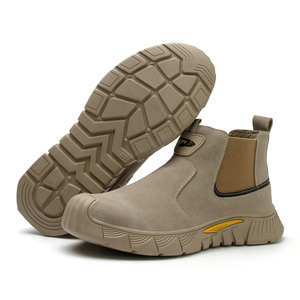 Chaussures <span class=keywords><strong>de</strong></span> Sécurité Anti-Écrasement pour <span class=keywords><strong>Femme</strong></span> avec Embout en Acier, Style Chelsea Bas, en Cuir Bleu pour Soudage en Hiver, Dropshipping Disponible - Product Image 3