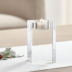 Porte-bougie en cristal doré, support de luxe cubique, haute transparence <span class=keywords><strong>plusieurs</strong></span> tailles - Product Image 5