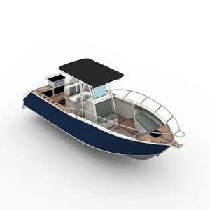 7.5m Console centrale Cabine à grande vitesse Cruiser Yacht Bateau de pêche en aluminium