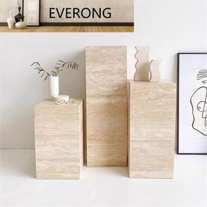 Basi in Marmo Naturale <span class=keywords><strong>Moderne</strong></span> Ev Group per Sculture, Piedistallo Quadrato con Incisioni per Decorazione d'Interni - Product Image 4