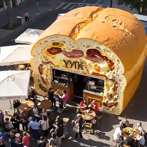 S105 Pavillon de repos paysager en bois, thème conte de fées, pour parc public, écologique, imperméable, créatif, plateforme panoramique, usage commercial - Product Image 3
