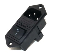 Prise mâle CA à monter sur panneau 110V/220V avec fusible et interrupteur à bascule femelle pour adaptateur CA, connecteur de prise d'alimentation CA