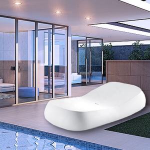 Chaise de lune en fibre de verre au design moderne Lit de soleil inclinable pour l'extérieur pour la plage, le parc ou la salle de sport - Product Image 4