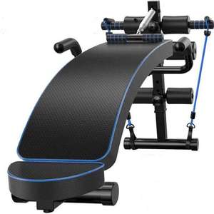 Panca Multifunzionale di Alta Qualità per <span class=keywords><strong>Fitness</strong></span> Domestico - Regolabile e Pieghevole in Metallo Rosso con <span class=keywords><strong>Limite</strong></span> di 120kg - Product Image 1