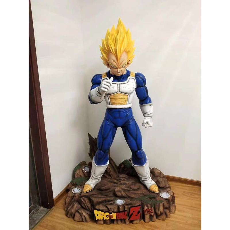 ホット販売ドラゴンボールzフィギュア樹脂ベジータ彫刻超サイヤ人