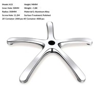 Chaises de bureau pivotantes modernes et minimalistes en alliage d'aluminium à base cinq étoiles et pieds croisés - Fabriquées en Chine
