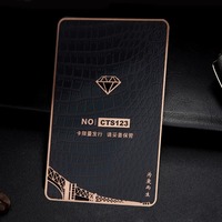 Özel Metal Kabartmalı VIP Üyelik Kartları, Premium Paslanmaz Çelik Oymalı Kartlar, İş Sadakatleri için Siyah Lazer PVC Kartlar