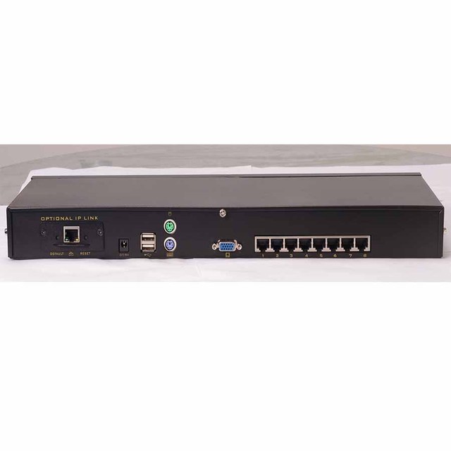 High quality,IP Remote 8 Ports 1U 19'' Rackmount Cat5 Network KVM Switch