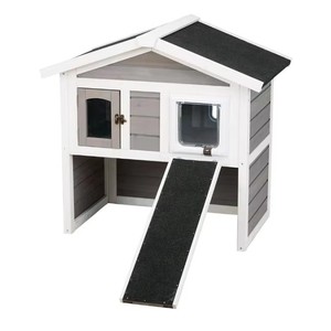 <strong>Garden</strong> <strong>Cat</strong> Shelter Outdoor with <strong>Run</strong>, Large Solid Wood <strong>Cat</strong> House with Escape Door, Waterproof Heavy Duty Feral <strong>Cat</strong> Kennel - Product Image 1