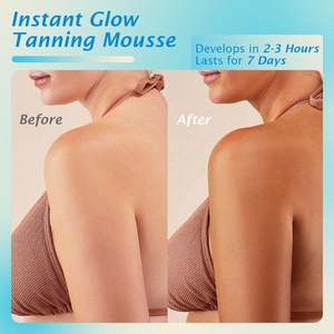 มูสทาผิวเรืองแสง Glow Instant Sun, ผลิตภัณฑ์สำหรับผิวแทนสีบรอนซ์เข้มข้นพิเศษ, บรอนเซอร์ทาผิวแทนแบบไม่ต้องโดนแดด, ผิวแทน<span class=keywords><strong>ปลอม</strong></span>ที่ดูเป็นธรรมชาติ - Product Image 6