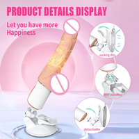 Nouvel Arrivage Vibrateur Dildo Féminin 9 Fréquences 1 Mode Chauffant Vibration Oscillante Dildo à Ventouse