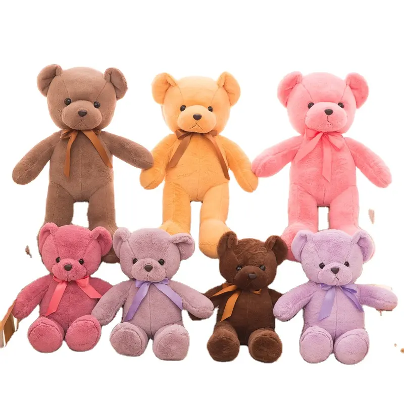 Wholesale Cheap Price Colorful Plush Teddy Bears Children Toys Gifts Soft Plush Dolls Cute Teddy Bears