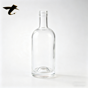 Bouteilles en verre transparent pour spiritueux 500ml 700ml 750ml, vin, rhum, whisky, avec sérigraphie et bouchon en liège pour la tequila - Product Image 2