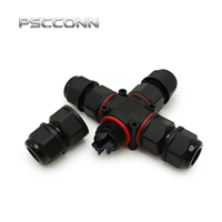 Connecteur étanche IP68 PSCCONN GW20 à 2 cœurs en forme de X, boîtier en nylon épaissi M20, 16A 400V pour câbles extérieurs haute puissance