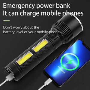 Outdoor Multifunctional Zoom <strong>Torch</strong> LED Hand Flashlight Adjustable Photo Light Numerical Display Powerful Camping Emergency <strong>Torch</strong> - Product Image 5