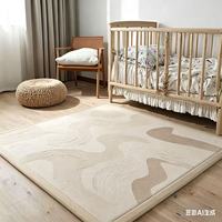 Tapis en mousse à mémoire de forme et coton, motif floral 30mm, tapis de jeu pour tout-petits, tapis d'éveil pour bébé, tapis de sol pour salon, tapis de lit, tapis central