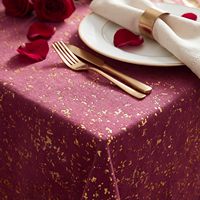 Nappe en velours luxueuse, lavable en machine, en polyester, résistante aux plis, idéale pour les banquets, les mariages et les réunions