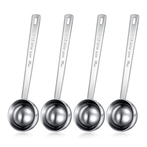 Cuchara medidora de café de acero inoxidable de <span class=keywords><strong>6</strong></span> piezas duradera, cuchara de café con mango largo, 1 cucharada de 15ml y 30ml para Espresso - Product Image 1