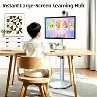 Téléviseur intelligent Android HD avec écran tactile LCD de 27 pouces, station d'alimentation, home cinéma, écran rechargeable