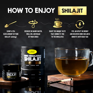 Résine de Shilajit de l'Himalaya Grand pot Suppléments à base de plantes Minéraux naturels Corps entier Acides fulviques Herbes canadiennes pour la peau Glow Hair - Product Image 4