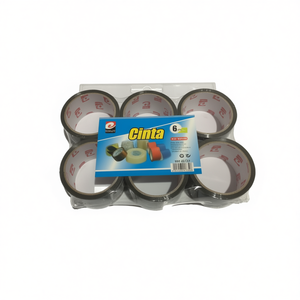 Nastro adesivo Mnj Cinta 4,8 cm x 40 cm, confezione da 6 pezzi per imballaggio e riparazione - Product Image 1