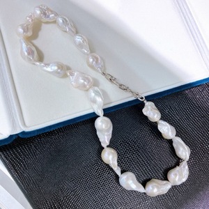 สร้อยคอจี้ไข่มุกน้ำจืดสีม่วง Edison ความสว่างสูง เงินแท้ S925 พร้อมสายคล้องคอแบบขนตา - Product Image 3