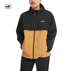 Custom Outdoor Hiking Windbreaker Jacket Men Thin Color Block Lightweight Windbreaker