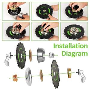 Kohnkdllc Cuchillas de Carburo de 10 Pulgadas para Desbrozadora, Paquete de 2 con Kit Adaptador Universal para Recortadora de Maleza - Product Image 3