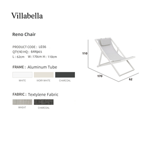 Chaise longue de piscine pliable de luxe meubles de patio de <span class=keywords><strong>jardin</strong></span> moderne chaise longue de plage extérieure pour hôtel villa de villégiature - Product Image 4