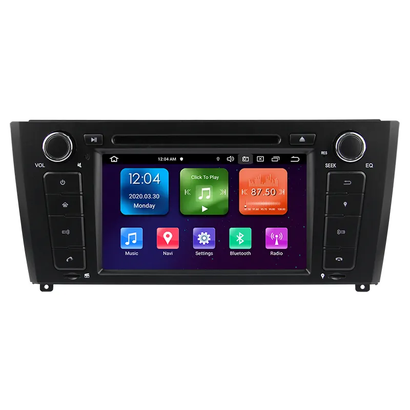 7 인치 PX5 안드로이드 10.0 자동차 DVD GPS Satnav BMW 1 시리즈 E81 해치백 E82 E88 내장 DSP CarPlay & AndroidAuto 4G + 64G