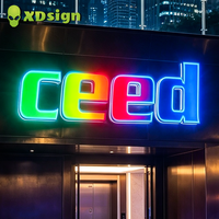 Enseigne au néon LED personnalisée XDsign, lettres lumineuses extérieures, couleur magique, signalétique 3D, enseigne au néon LED commerciale pour les entreprises