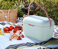 Réfrigérateur portable moderne grande capacité 12L, motifs personnalisables, maintien de la fraîcheur des aliments pendant 48h, conservation de la bière/eau, en PP
