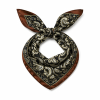 Nouveau Foulard Carré 90/90CM Personnalisé de Luxe en Soie Imprimée, pour le Cou et la Tête, Impression Personnalisée, Unisexe, Décontracté, Printemps, Doux pour la Peau