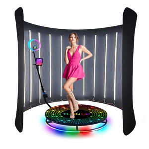 Xách tay Gối Photo Booth Backdrop bán buôn 360 Photo Booth LED bao vây Cong 360 <span class=keywords><strong>Video</strong></span> <span class=keywords><strong>Camera</strong></span> Booth Backdrop tường - Product Image 3