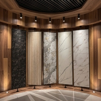 Panneau mural décoratif en PVC série marbre doré avec design graphique pour intérieur de luxe dans les villas et les hôtels