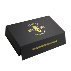 Custom Logo Wholesale Luxury Folding Black Magnet Clothing <b>Paper</b> Gift <b>Box</b> Packaging With Ribbon Magnetic Gift <b>Box</b> - Product Image 1