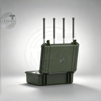 Détecteur de drone portable à bande complète, autonomie de 16h, alarme sonore et lumineuse à 360°, étui de transport, résistant à l'eau, précision 3M, modèle unique