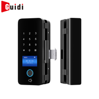 Cerradura Inteligente para Puerta de Vidrio sin Marco, Compatible con Huella Dactilar, Aplicación, Tarjeta, Desbloqueo con WiFi y Funciones en la Nube para un Desbloqueo Rápido