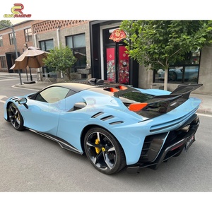 For SF90XX Conversion Body Kit for Ferrari SF90 Hood <b>Car</b> Bumper <b>Diffuser</b> Lip Fender Side Skirt Spoiler Wing Engine Cover Bonnet - Product Image 6