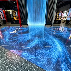Pantalla LED Transparente 4K 120Hz IP65 Resistente al Agua para Uso en Interiores de Centros Comerciales, Color Azul Claro - Product Image 1