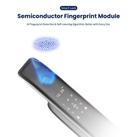 Serrure de porte intelligente à reconnaissance d'empreintes digitales biométrique, contrôlée par Wi-Fi sans fil TuYa, best-seller, avec corps de serrure et jeu de cartes-clés