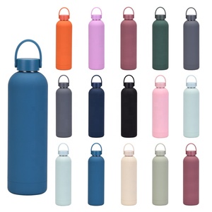 Vente 750ml Double couche en <span class=keywords><strong>acier</strong></span> inoxydable isolé poignée portable Sports de plein air bouteille d'eau Logo personnalisé disponible petite bouche - Product Image 2
