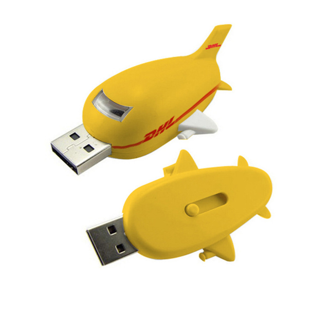 Popular Airplane Shape USB 2.0 Pendrives Flash Drive with Metal Construction and Encryption for Secure External Storage