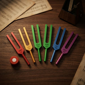 Ensemble de diapasons colorés 396 417 528 639 741 852 Hz, outils manuels de thérapie sonore - Product Image 4