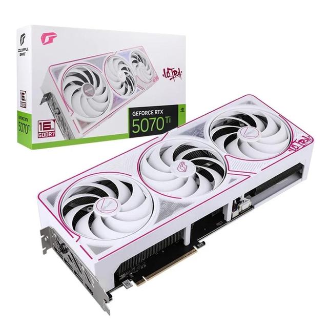 2025 New Released COLORFUL 5070 Ti Ultra W OC 16GB Pink White GPU RTX 5070ti Video Cards for Gaming PC