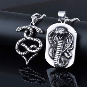 Collar de Pareja de Acero Inoxidable con Colgante de Serpiente para Hombre, Collar de Acero Inoxidable para Hombre - Product Image 2