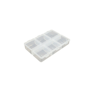 Transparent 6 Compartment Nail Art Storage Box With Lid For Tools And Accessories Desktop Organizer Yiwu Origin - Product Image 5