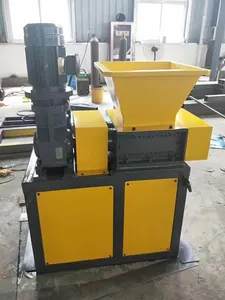 Small Mini Industrial Twin 2 Double Shaft Wood Biomass Textile Glass Recycling Crushing Crushers Shredding Shredder Machine